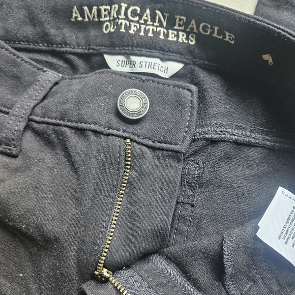 AMERICAN EAGLE Black Knit Jegging Cotton Blend Low Rise 00 SHORT NWT AE - Picture 6 of 9